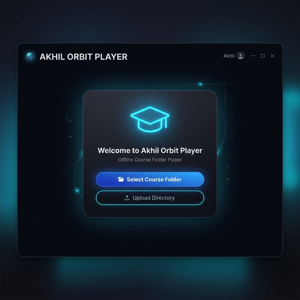 Akhil Orbit Player Interface Mockup
