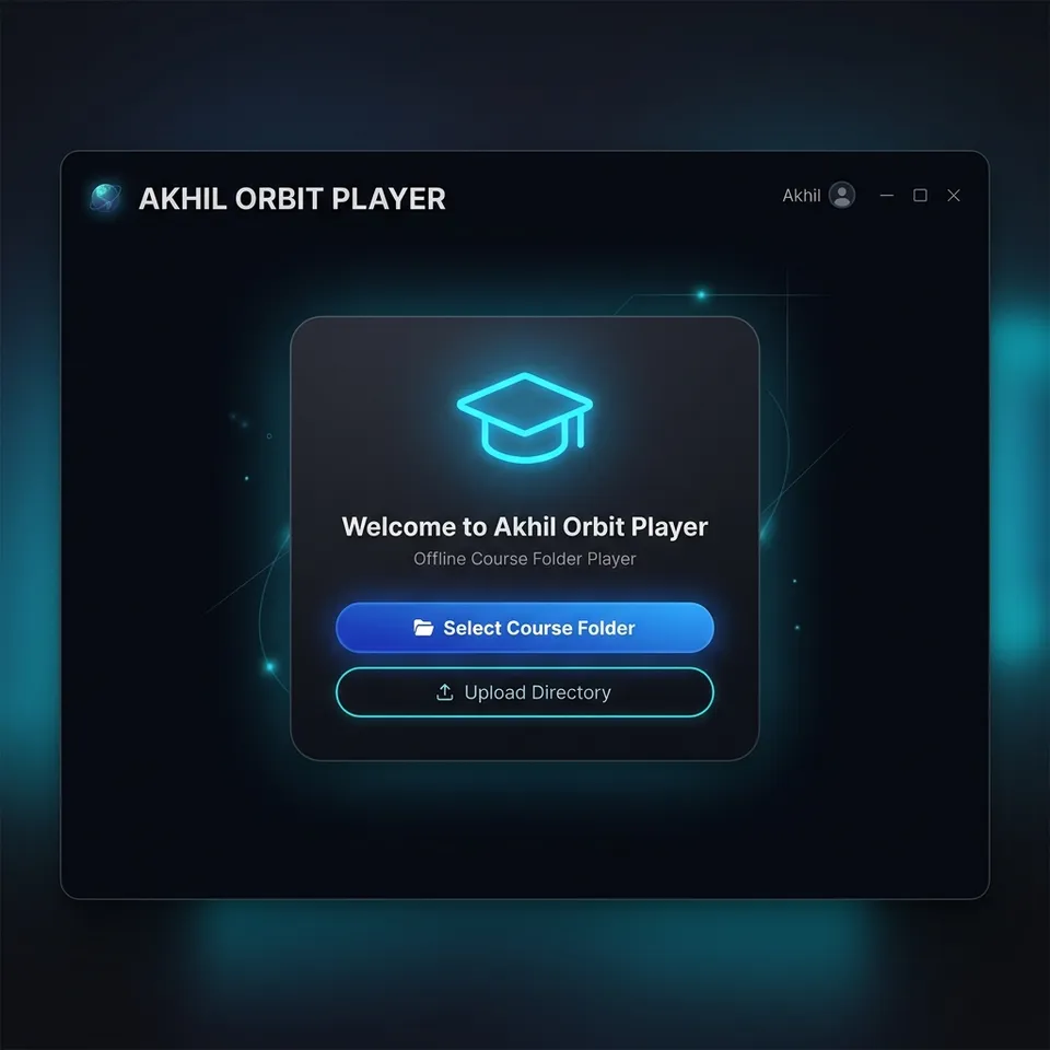 Akhil Orbit Player Interface Mockup